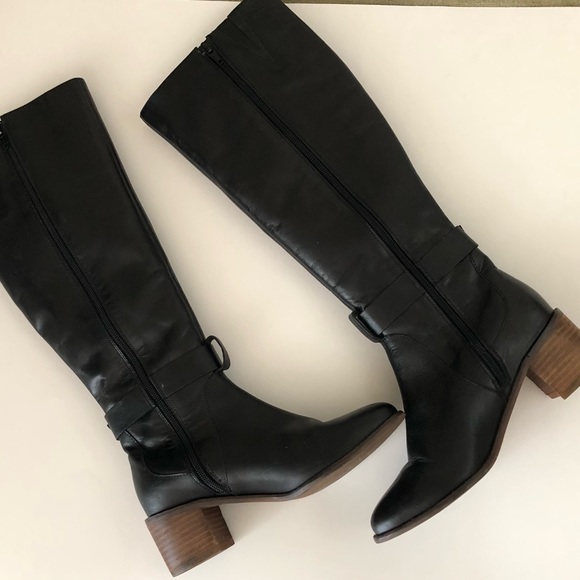 Anthropologie Liendo by Seychelles Tall Black Riding Boots Womens Sz 6 1/2 - Picture 3 of 15